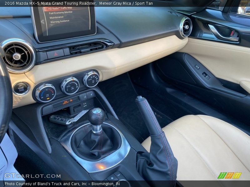 Meteor Gray Mica / Sport Tan 2016 Mazda MX-5 Miata Grand Touring Roadster