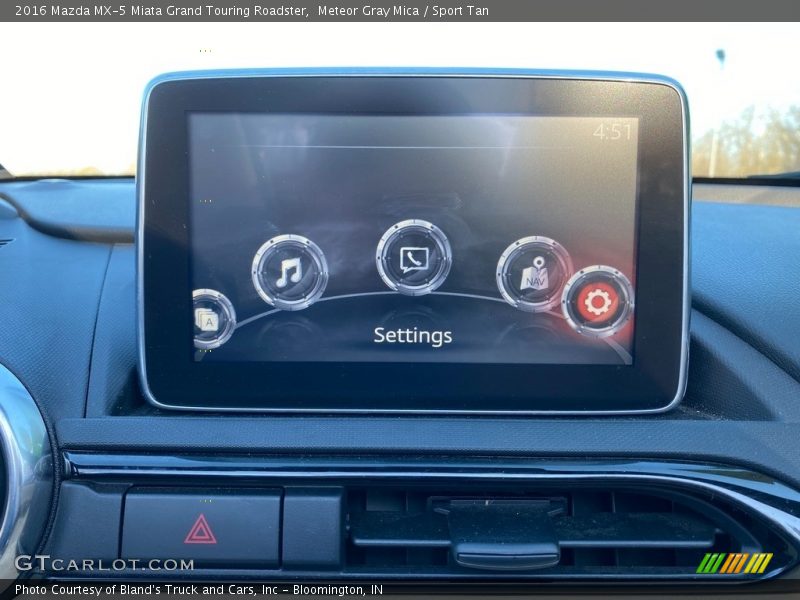 Meteor Gray Mica / Sport Tan 2016 Mazda MX-5 Miata Grand Touring Roadster