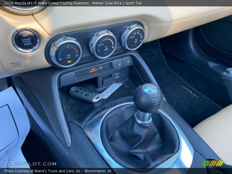 Meteor Gray Mica / Sport Tan 2016 Mazda MX-5 Miata Grand Touring Roadster