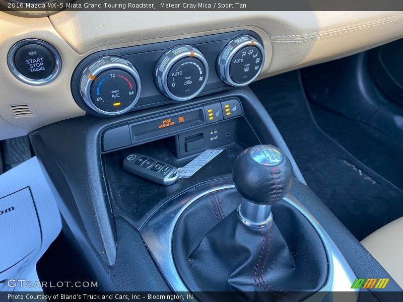 Meteor Gray Mica / Sport Tan 2016 Mazda MX-5 Miata Grand Touring Roadster