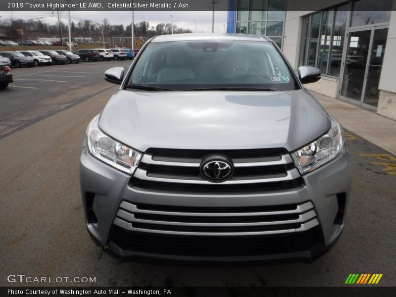 Celestial Silver Metallic / Ash 2018 Toyota Highlander LE AWD