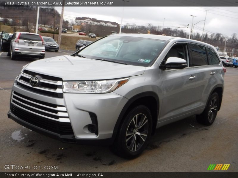 Celestial Silver Metallic / Ash 2018 Toyota Highlander LE AWD