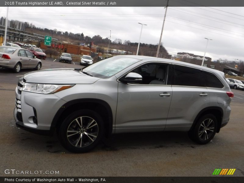 Celestial Silver Metallic / Ash 2018 Toyota Highlander LE AWD