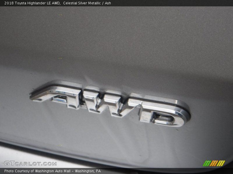 Celestial Silver Metallic / Ash 2018 Toyota Highlander LE AWD
