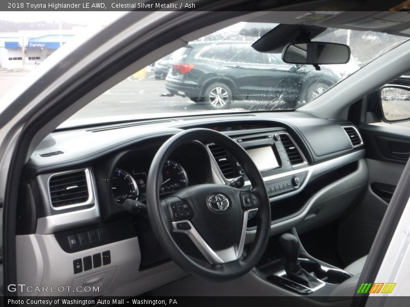 Celestial Silver Metallic / Ash 2018 Toyota Highlander LE AWD