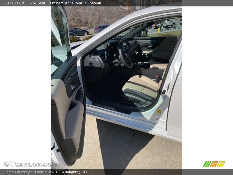 Eminent White Pearl / Chateau 2021 Lexus ES 250 AWD