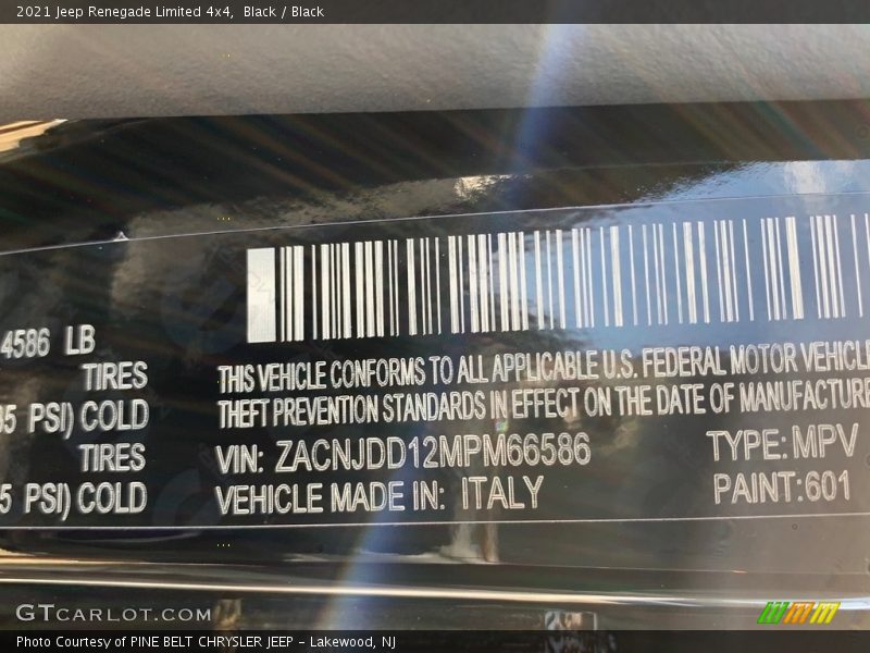 Black / Black 2021 Jeep Renegade Limited 4x4