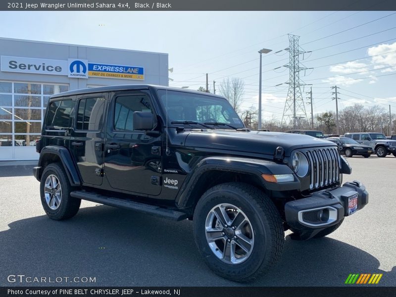 Black / Black 2021 Jeep Wrangler Unlimited Sahara 4x4