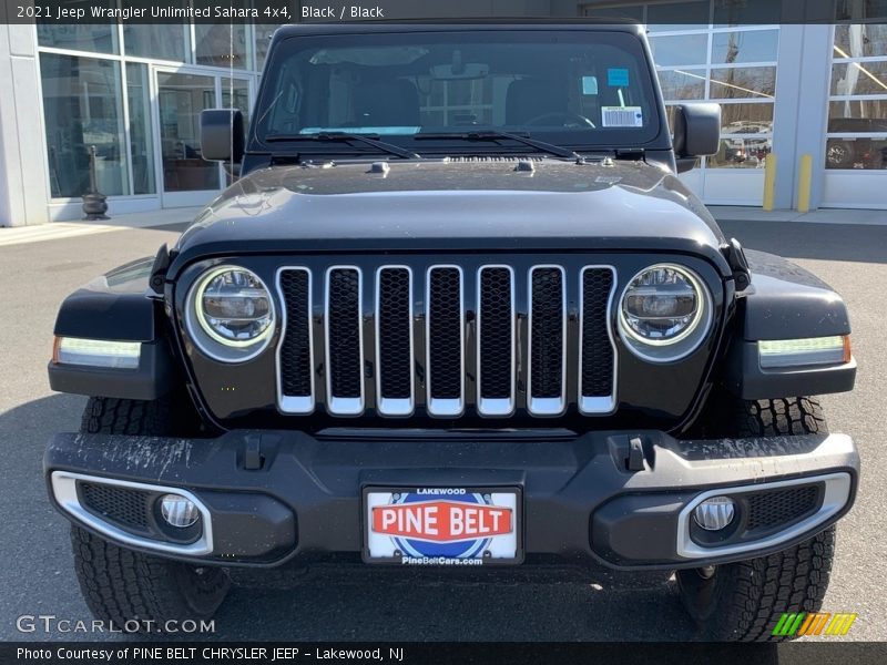 Black / Black 2021 Jeep Wrangler Unlimited Sahara 4x4