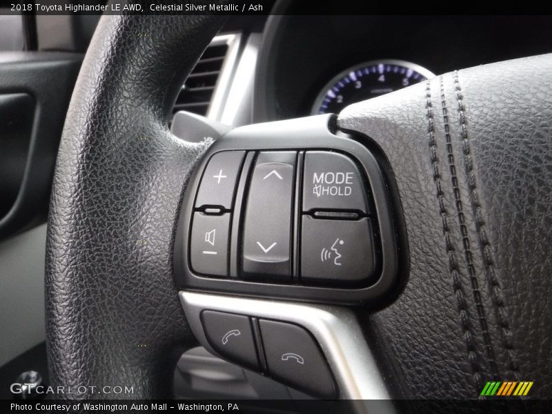 Celestial Silver Metallic / Ash 2018 Toyota Highlander LE AWD