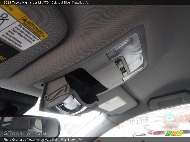 Celestial Silver Metallic / Ash 2018 Toyota Highlander LE AWD