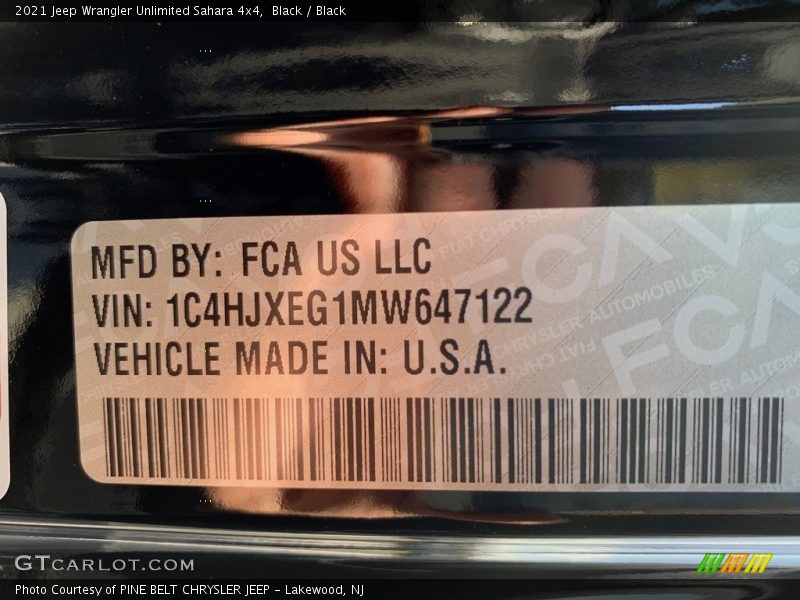 Black / Black 2021 Jeep Wrangler Unlimited Sahara 4x4