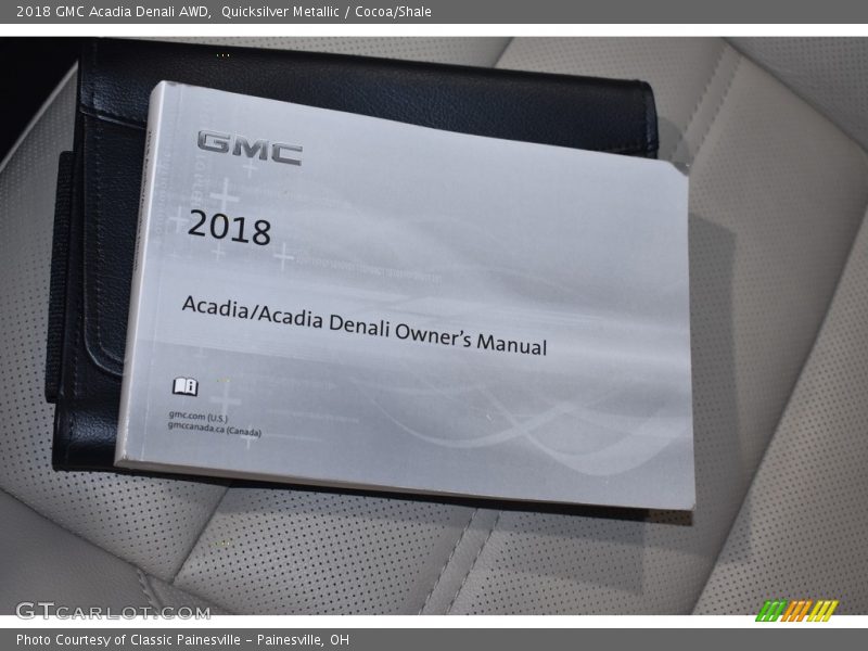 Quicksilver Metallic / Cocoa/Shale 2018 GMC Acadia Denali AWD