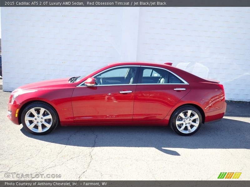 Red Obsession Tintcoat / Jet Black/Jet Black 2015 Cadillac ATS 2.0T Luxury AWD Sedan