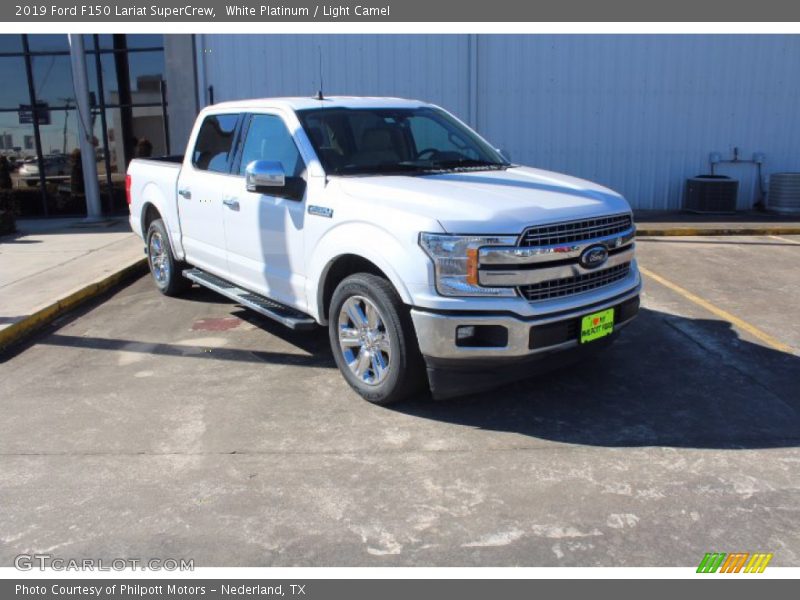 White Platinum / Light Camel 2019 Ford F150 Lariat SuperCrew