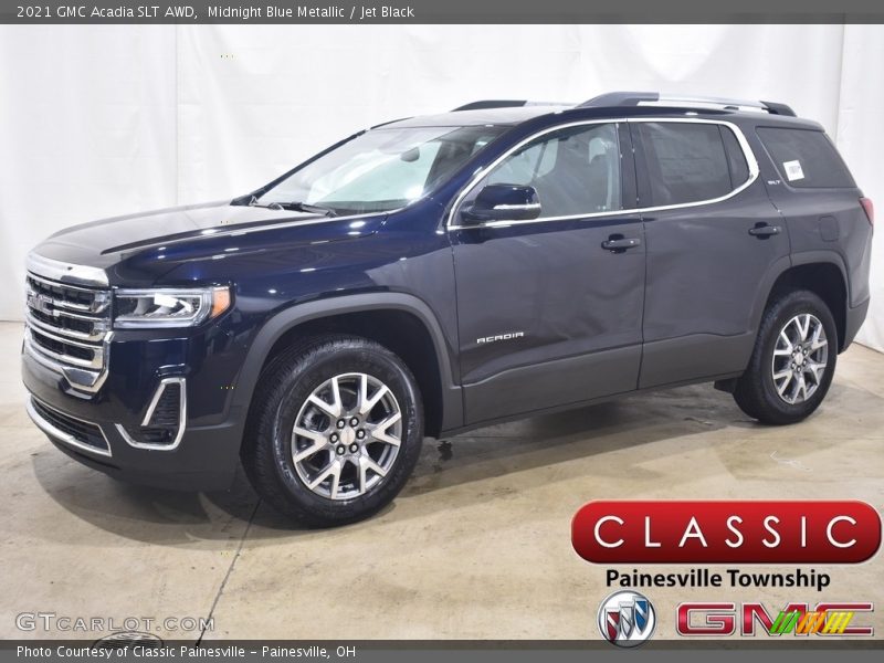 Midnight Blue Metallic / Jet Black 2021 GMC Acadia SLT AWD