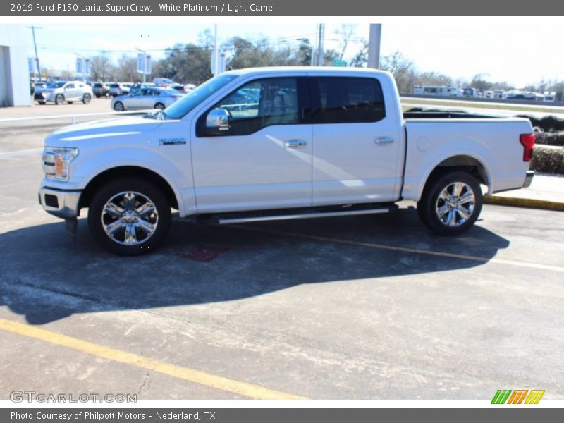 White Platinum / Light Camel 2019 Ford F150 Lariat SuperCrew