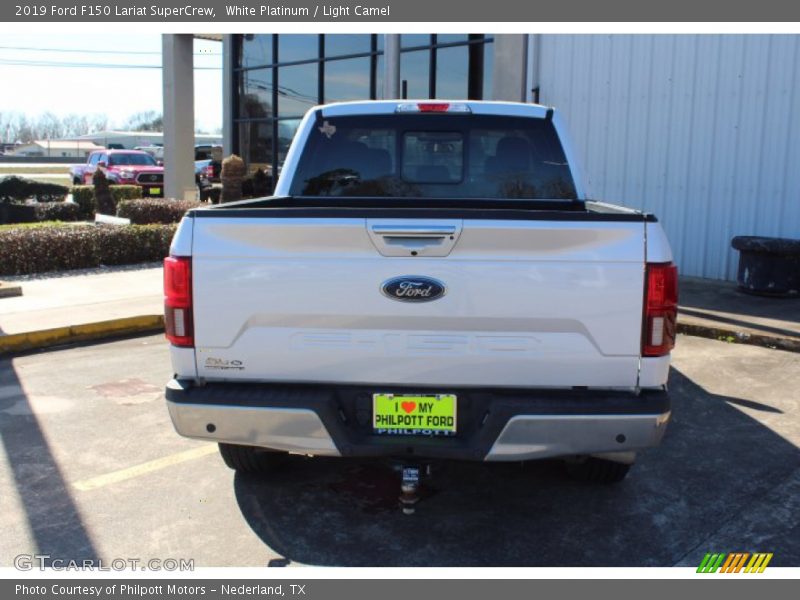 White Platinum / Light Camel 2019 Ford F150 Lariat SuperCrew