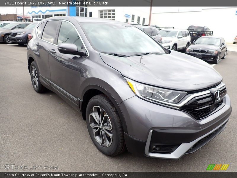Modern Steel Metallic / Black 2021 Honda CR-V EX-L AWD