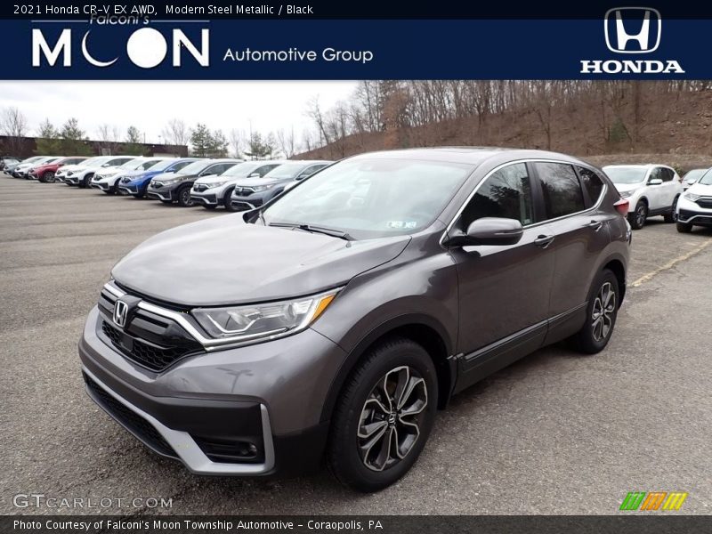 Modern Steel Metallic / Black 2021 Honda CR-V EX AWD