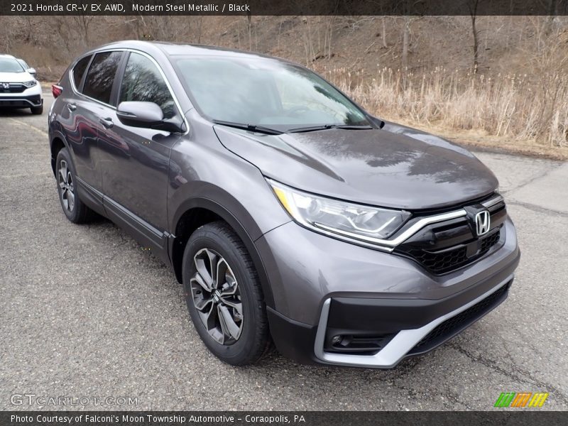 Modern Steel Metallic / Black 2021 Honda CR-V EX AWD