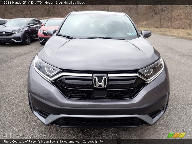 Modern Steel Metallic / Black 2021 Honda CR-V EX AWD