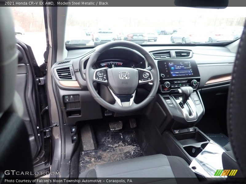 Modern Steel Metallic / Black 2021 Honda CR-V EX AWD