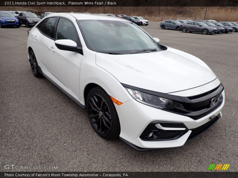 Front 3/4 View of 2021 Civic Sport Hatchback