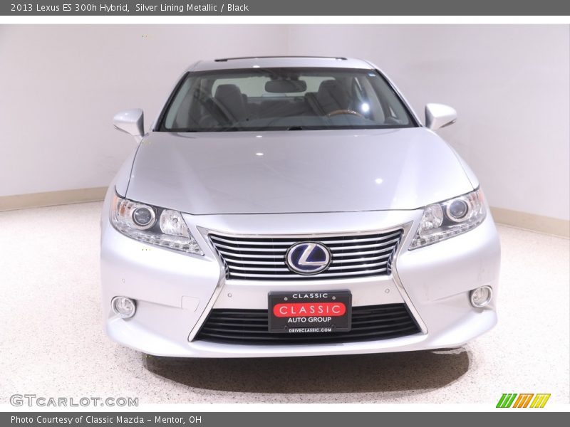 Silver Lining Metallic / Black 2013 Lexus ES 300h Hybrid