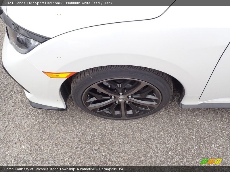 Platinum White Pearl / Black 2021 Honda Civic Sport Hatchback