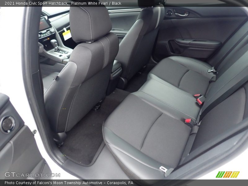 Platinum White Pearl / Black 2021 Honda Civic Sport Hatchback