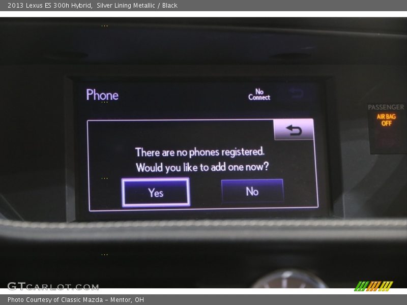 Silver Lining Metallic / Black 2013 Lexus ES 300h Hybrid