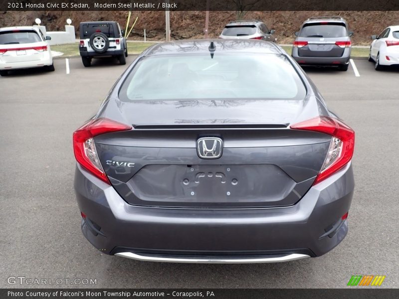 Modern Steel Metallic / Black 2021 Honda Civic EX Sedan