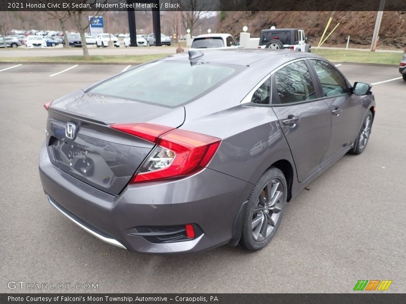Modern Steel Metallic / Black 2021 Honda Civic EX Sedan