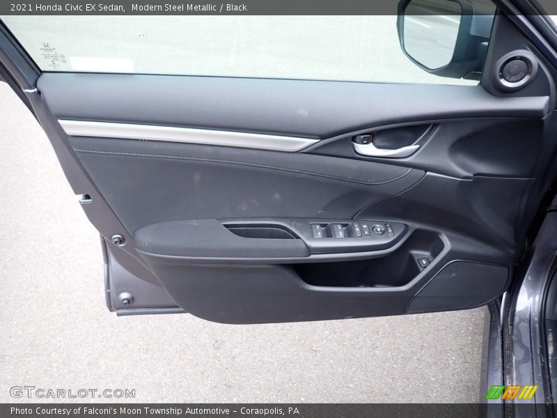 Modern Steel Metallic / Black 2021 Honda Civic EX Sedan