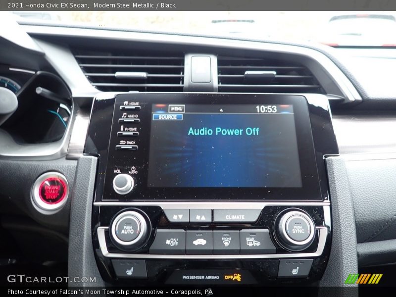 Modern Steel Metallic / Black 2021 Honda Civic EX Sedan