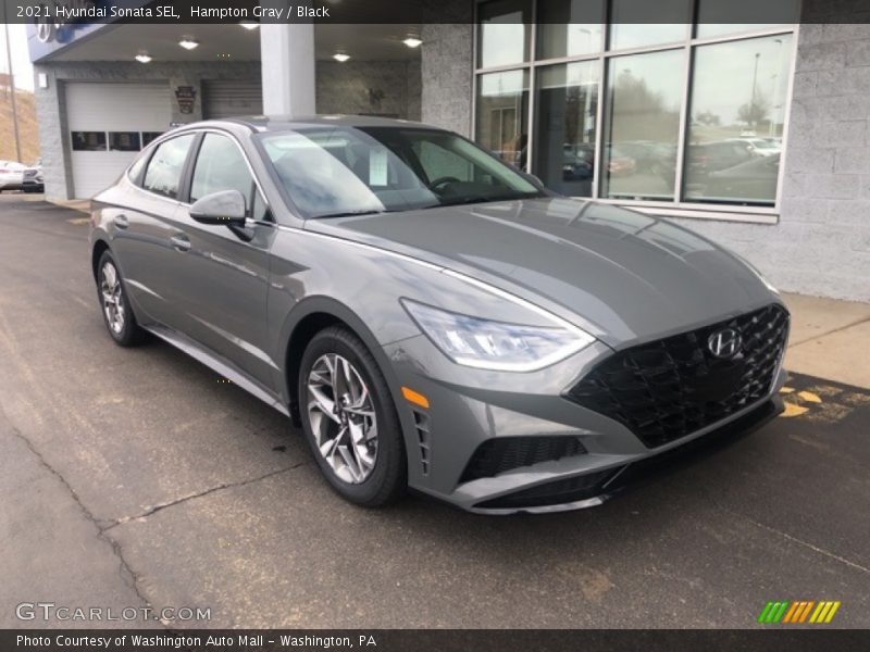 Hampton Gray / Black 2021 Hyundai Sonata SEL
