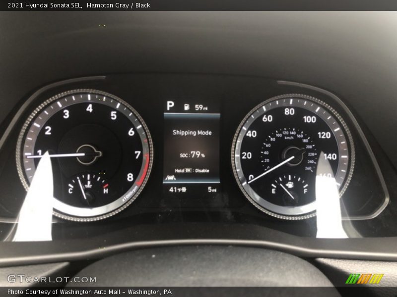 Hampton Gray / Black 2021 Hyundai Sonata SEL