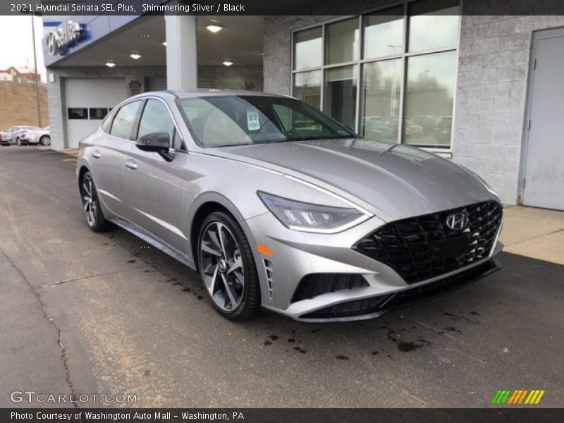 Shimmering Silver / Black 2021 Hyundai Sonata SEL Plus