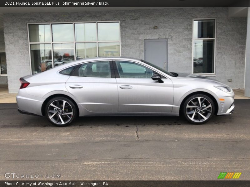Shimmering Silver / Black 2021 Hyundai Sonata SEL Plus