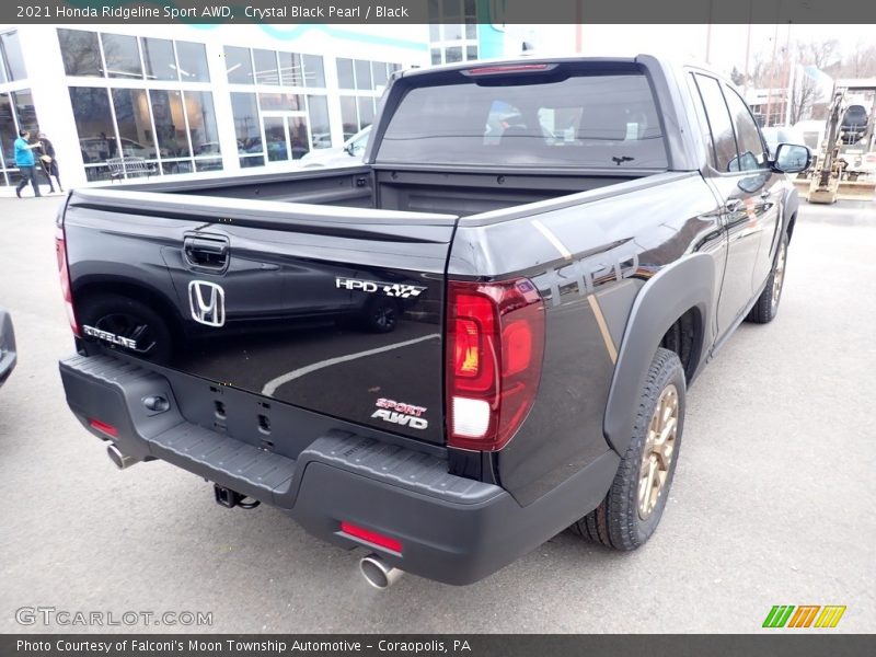 Crystal Black Pearl / Black 2021 Honda Ridgeline Sport AWD