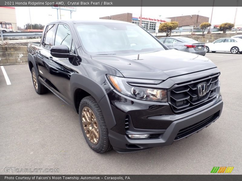 Crystal Black Pearl / Black 2021 Honda Ridgeline Sport AWD