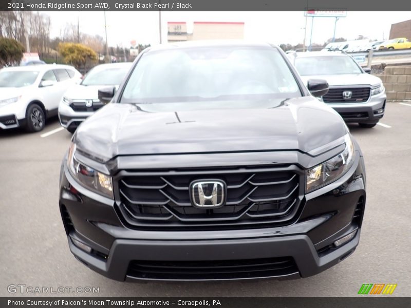 Crystal Black Pearl / Black 2021 Honda Ridgeline Sport AWD