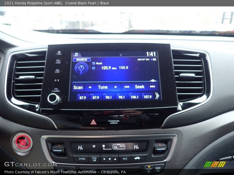 Crystal Black Pearl / Black 2021 Honda Ridgeline Sport AWD