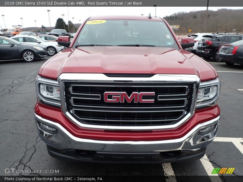 Red Quartz Tintcoat / Jet Black 2018 GMC Sierra 1500 SLE Double Cab 4WD