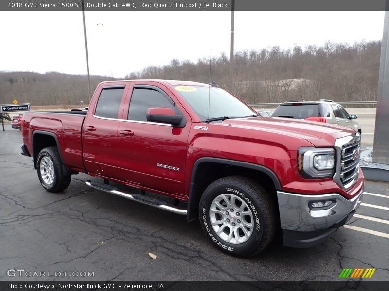Red Quartz Tintcoat / Jet Black 2018 GMC Sierra 1500 SLE Double Cab 4WD