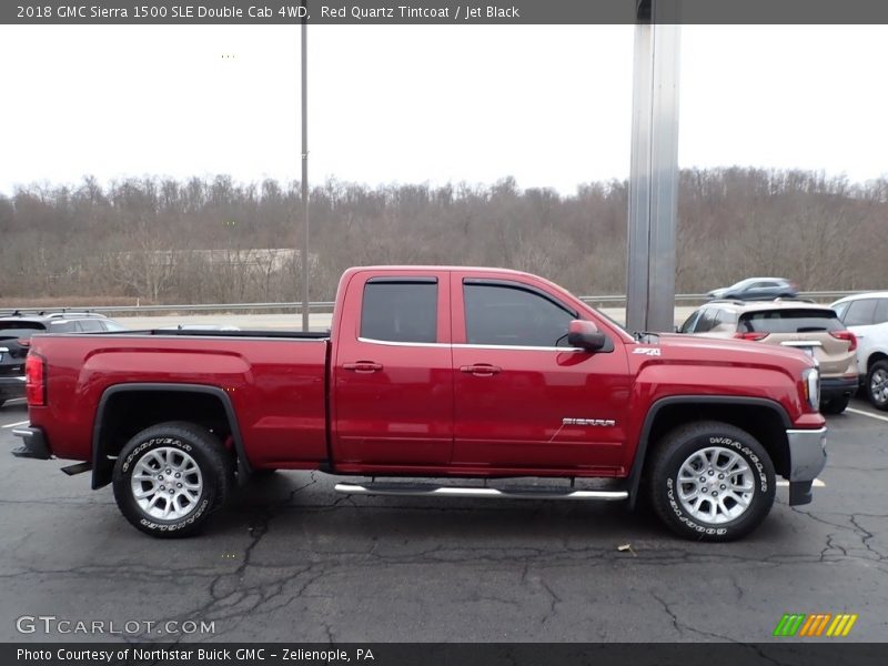 Red Quartz Tintcoat / Jet Black 2018 GMC Sierra 1500 SLE Double Cab 4WD