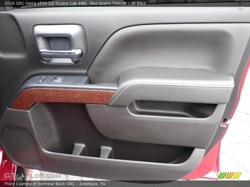 Red Quartz Tintcoat / Jet Black 2018 GMC Sierra 1500 SLE Double Cab 4WD
