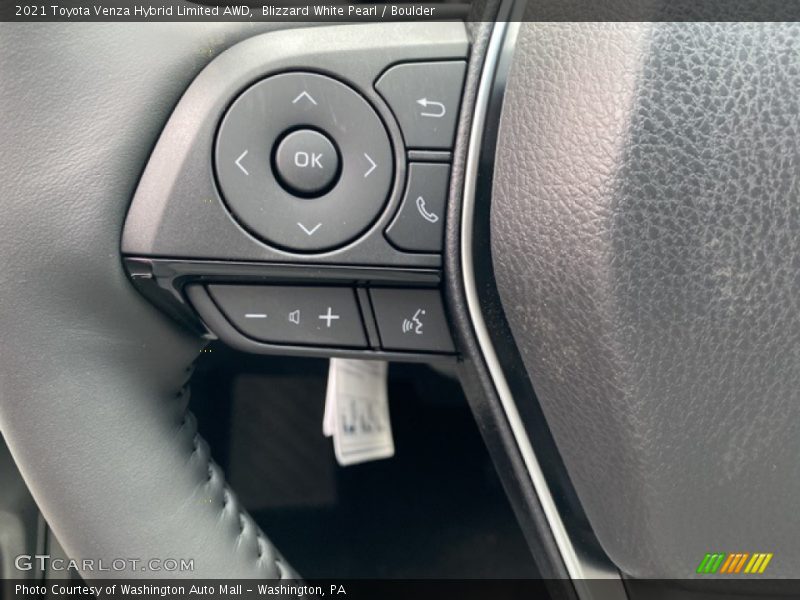 Blizzard White Pearl / Boulder 2021 Toyota Venza Hybrid Limited AWD