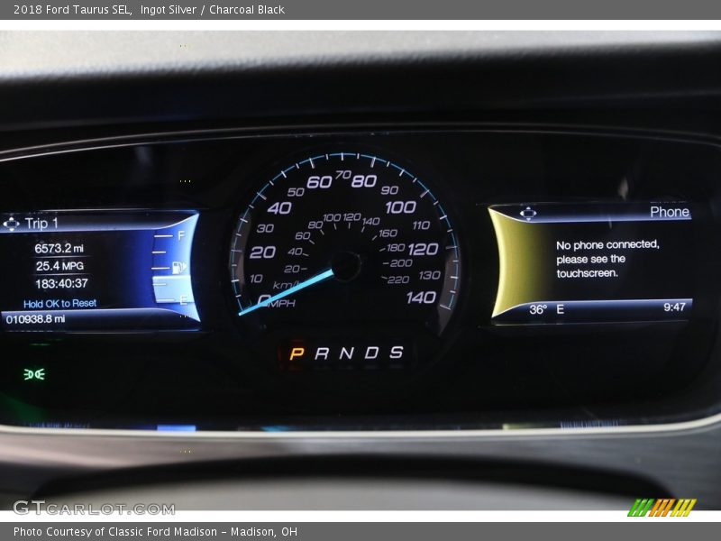 Ingot Silver / Charcoal Black 2018 Ford Taurus SEL